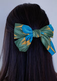 Spring In the Bahamas Bow Barrette - Blue