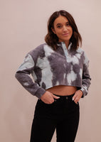 Radical Babe Button Down Crop - Blue