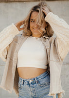 The Best Waffle Crop Top *Ivory*