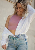 The Best Waffle Crop Top *Roseclay*