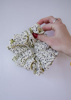 Pale Yellow Dotted Jumbo Scrunchie