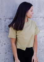 Basic Babe Raw Edge Crop *2 Colors*