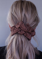 Brown Dotted Jumbo Scrunchie