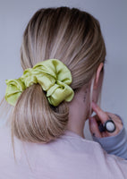 Silk Jumbo Scrunchie *Spring Collection* - Lime