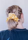 Silk Jumbo Scrunchie *Bright Yellow*