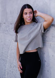 Basic Babe Raw Edge Crop *2 Colors*