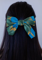 Spring In the Bahamas Bow Barrette - Blue