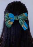 Spring In the Bahamas Bow Barrette - Blue