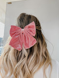 Jumbo Velvet Bow Barette