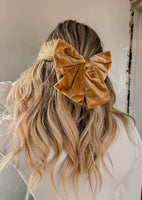 Jumbo Velvet Bow Barette