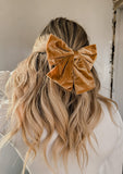 Jumbo Velvet Bow Barette