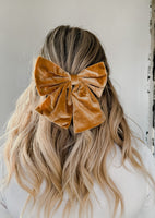 Jumbo Velvet Bow Barette