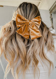 Jumbo Velvet Bow Barette