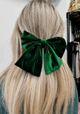 Jumbo Velvet Bow Barette