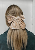 Jumbo Velvet Bow Barette