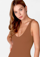The Essentials Collection Ribbed V Neck Bodysuit - 6 Color Options