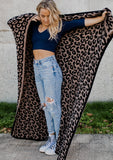 Comfy Luxe Leopard Blanket - Black & Tan