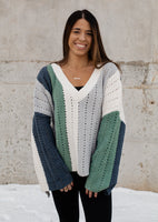 Manhattan V Neck Knit Sweater