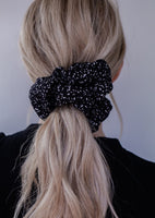 Black & Polka Dot Jumbo Scrunchie Set