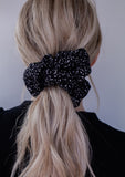 Black & Polka Dot Jumbo Scrunchie Set