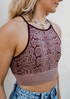 The Edgy Snake Skin High Neck Top *4 Color Options*