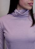 Dream State Ribbed Turtle Neck Crop Top *Lilac*