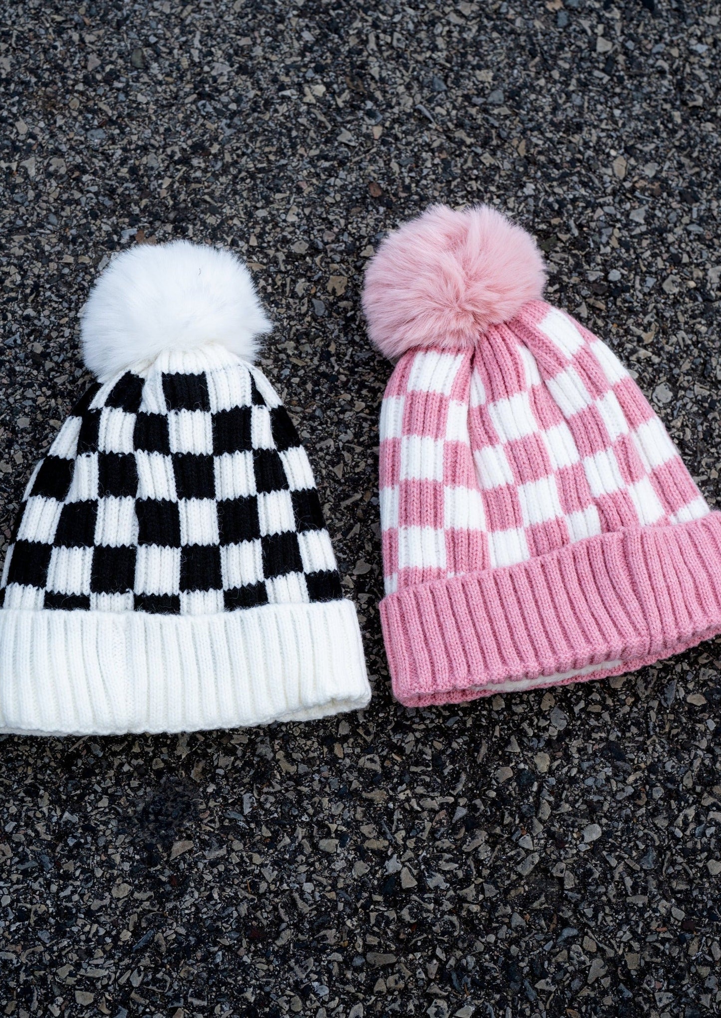 Fleece Lined Checker Beanies