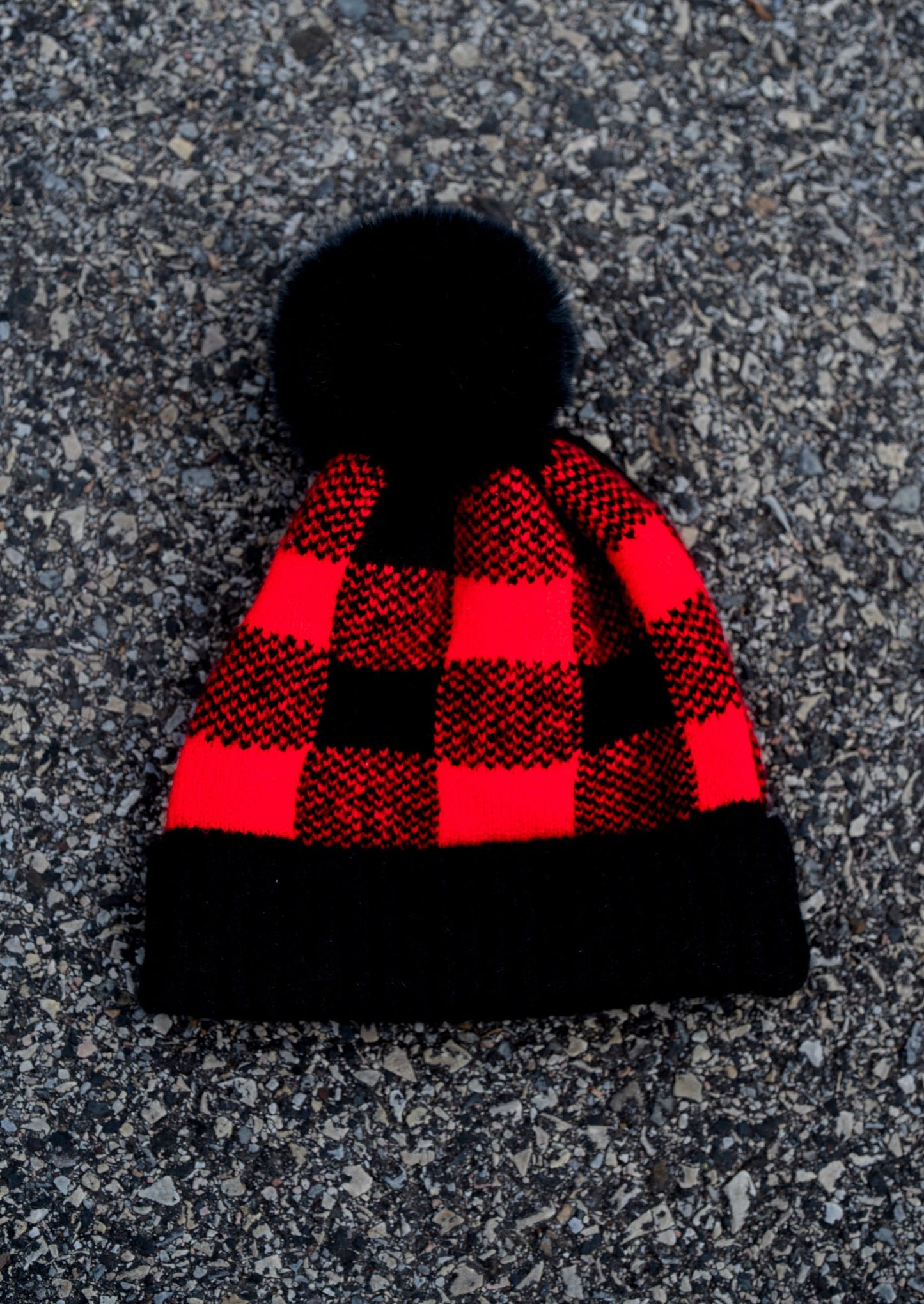 Plaid Beanie with Removable Pom *2 Color Options*