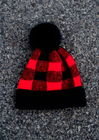 Plaid Beanie with Removable Pom *2 Color Options*