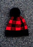 Plaid Beanie with Removable Pom *2 Color Options*